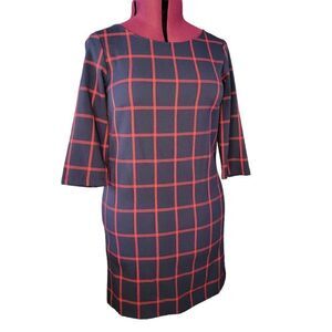 MNG Casual by Mango Plaid Shift Mini Dress (Size M)